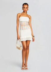 Vali Crochet Pearl Embellished Dress