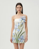 Floral Printed Mini Dress - White