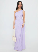 Allicia One Shoulder Maxi Dress Purple