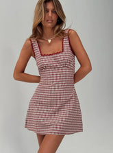 Dasha Mini Dress Red Check