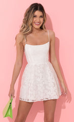 A-line dress in Floral White