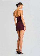 Poppi Heavy Crepe Strapless Mini Dress