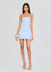 Poppi Heavy Crepe Strapless Mini Dress