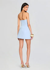 Poppi Heavy Crepe Strapless Mini Dress