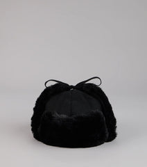 Kangol Faux Fur Trim Trapper Hat