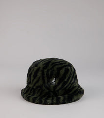 Kangol Zebra Print Faux Fur Bucket Hat