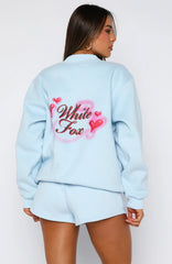 Trouble Maker Oversized Sweater Baby Blue