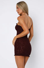 Mistress Strapless Mini Dress Burgundy