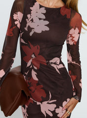 Istefania Long Sleeve Maxi Dress Multi
