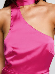 Elixaire Scarf Maxi Dress Pink