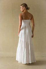 Donna Twist Front Tiered Maxi Dress