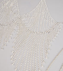 Goddess Drip Rhinestone Bra Chain Necklace