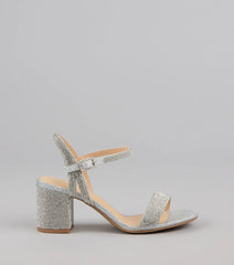 Step Into Sparkle Rhinestone Block Heels