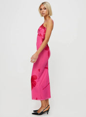 Knox Maxi Dress Hot Pink Floral