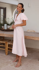 Blaire Midi Dress - Rosewater