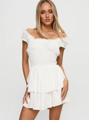 The Love Galore Romper White Lower Impact