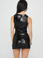 Yumiko Romper Black Sparkle