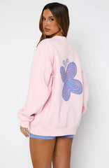 Free Spirited Oversized Sweater Pink