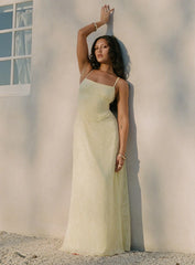 South Of France Maxi Dress Yellow Petite